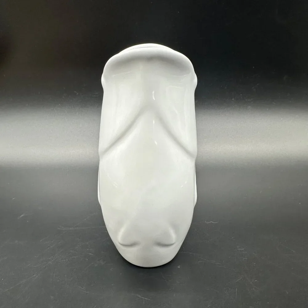 Gurgle Pot Koi Fish Pitcher 2006 White Ceramic Jug Figural Nautical 6.5 Inch - Picture 3 of 9